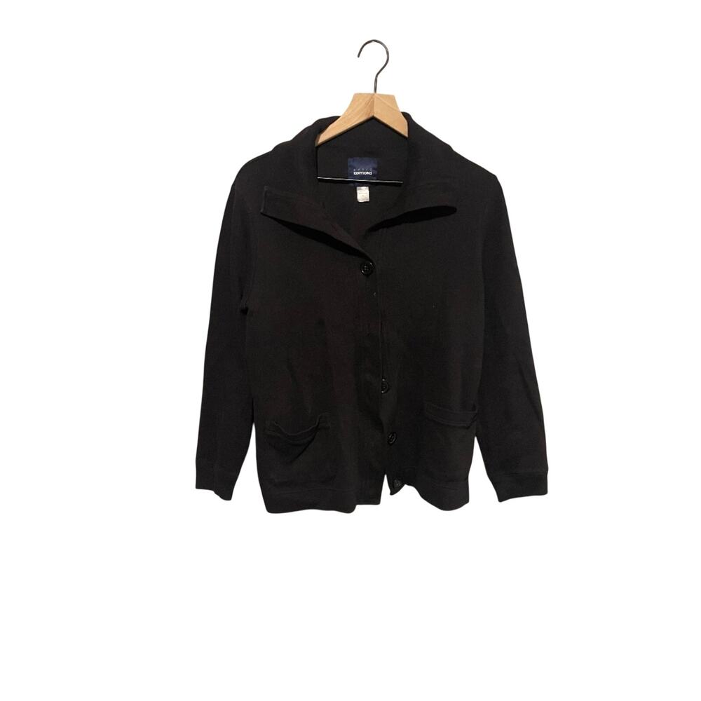 Basic additions women’s size XL, black cardigan sweater